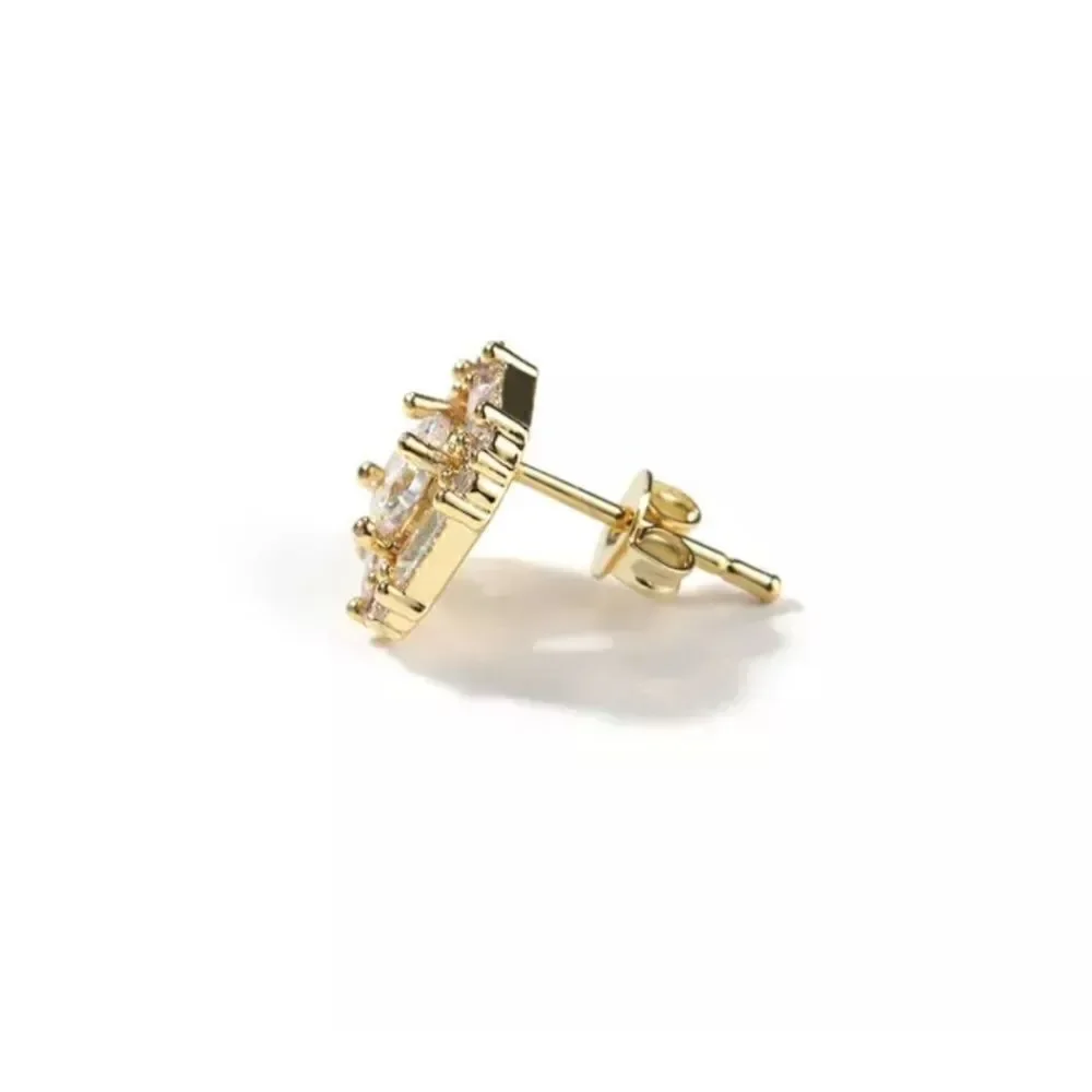 Gold Designer Stud Earrings